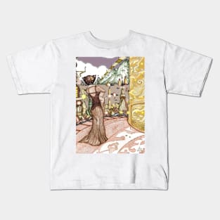 Planet XYZ : Colour version [Pen Drawn Fantasy Figure Illustration] Kids T-Shirt